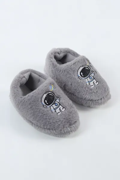 Antrasit ( 25 - 30 ) Peluş Figürlü Erkek Çocuk Panduf 499077