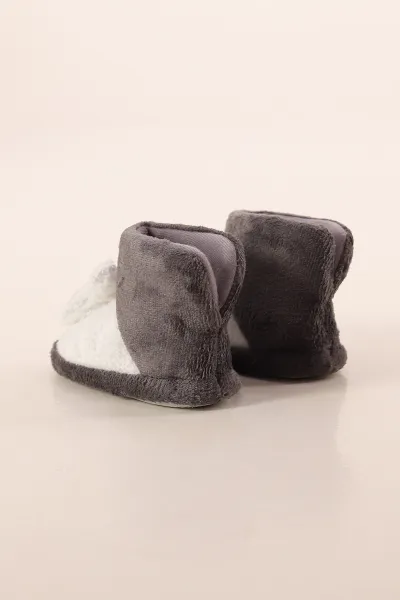 Antrasit ( 25 - 30 ) Peluş Figürlü Kız Çocuk Panduf 394652