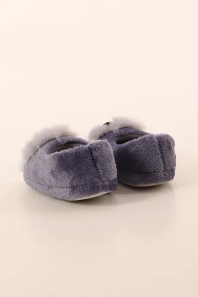 Antrasit ( 25- 30 ) Peluş Figürlü Kız Çocuk Panduf 395543