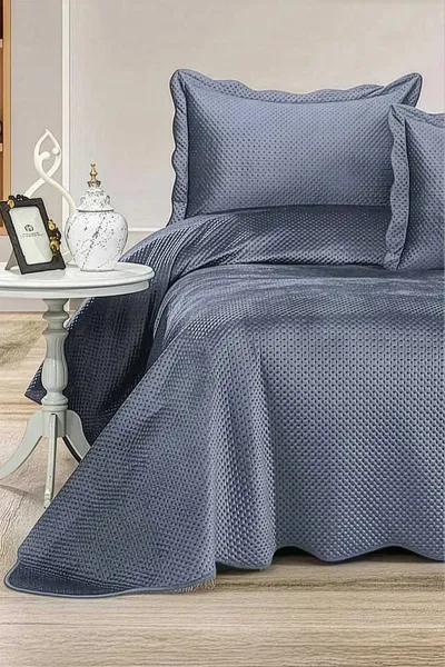 Antrasit 250x260 cm Bella Home Çift Kişilik Summer Dream Yatak Örtüsü 334708