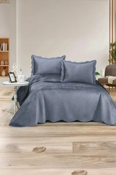 Antrasit 250x260 cm Bella Home Çift Kişilik Summer Dream Yatak Örtüsü 334708