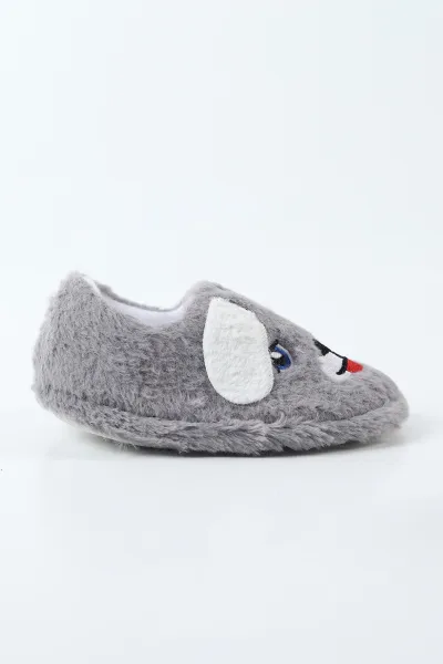 Antrasit ( 27 - 32 ) Peluş Figürlü Erkek Çocuk Panduf 495368