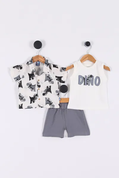 antrasit-3-6-yas-dinazor-desenli-uclu-muslin-erkek-cocuk-takim-276756