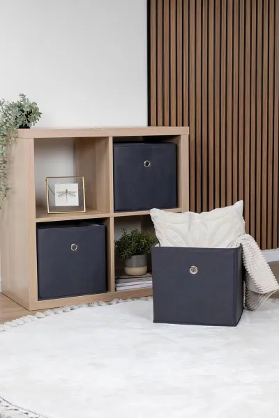 Antrasit 30x30x30 Cm 3'lü Raf Düzenleyici-Raf Organizer 399008