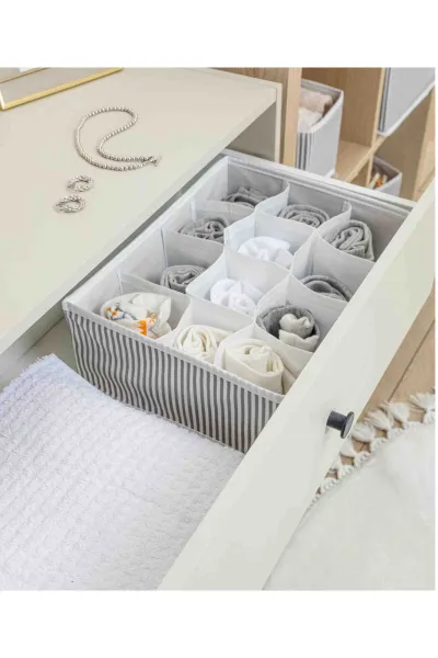 Antrasit 31x25x12 12 Bölmeli Çekmece Düzenleyici 250276