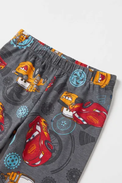 Antrasit (4-12 Yaş)Karakter Desenli   Uzun Kol  Ön Düğmeli  Kız Çocuk Pijama Takım 500676