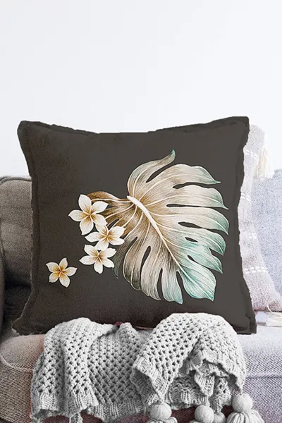 43x43 Dijital Baskılı Fermuarlı Modern Kırlent Kılıfı 272902