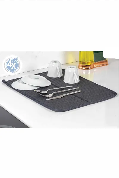 Antrasit 45x35 Cm Tezgah Üstü Emici Bulaşık Kurutma Matı 481374