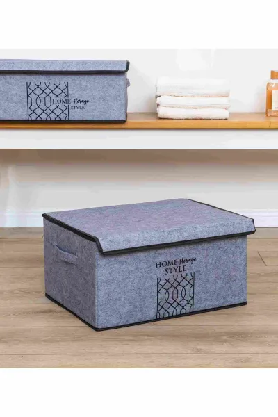 Antrasit 47x37x24 Keçe Kapaklı Kutu Maxi 250448