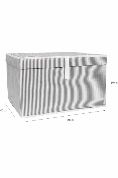 Antrasit 50x40x30 Çizgili Çok Amaçlı Kutu Maxi 250244