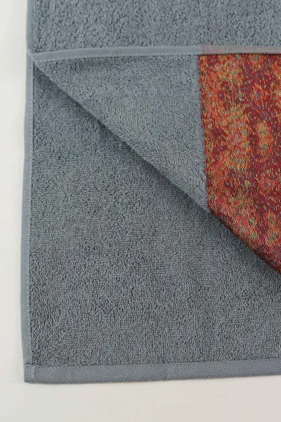Antrasit 50x90 Cm Nakışlı Desenli Kilim Havlu 460422