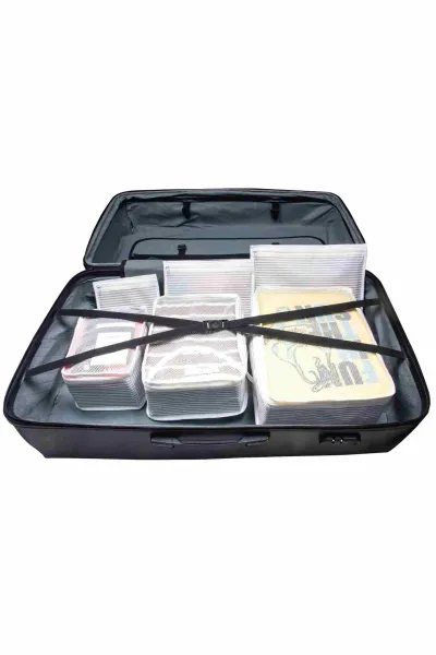 Antrasit 6'lı Set Bavul İçi Seyahat Çantası 250430