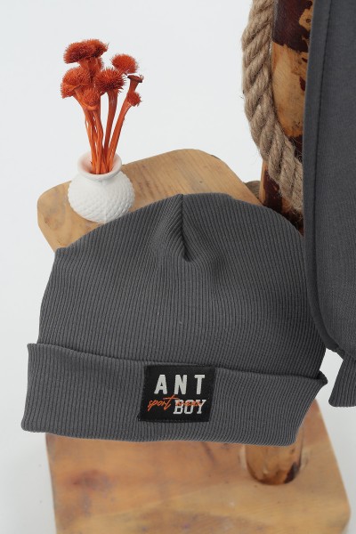 Antrasit (7-11 Yaş) Ant Boy Baskılı Üç İp Şardonlu Erkek Çocuk Takım 137146