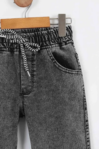 Antrasit (8-12 Yaş ) Kargo Cepli Erkek Çocuk Kot Pantolon 330544