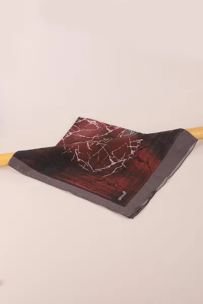 Antrasit 98X98 Cm Desenli Dijital Kraş Eşarp 444467