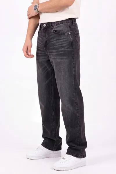 Antrasit Baggy Kalıp Erkek Kot Pantolon 472165