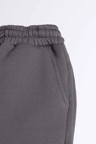 Antrasit Baggy Üç İp Şardonlu Belden Bağlamalı Erkek Eşofman Altı 398055