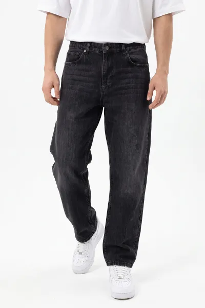 Antrasit Baggy Yeni Sezon Erkek Kot Pantolon 497211