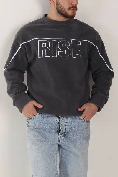 antrasit-bisiklet-yaka-polar-kumas-yazi-detayli-erkek-sweatshirt-404253