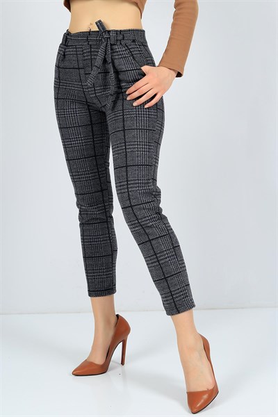 Antrasit Desenli Kaşe Pantolon 23711B