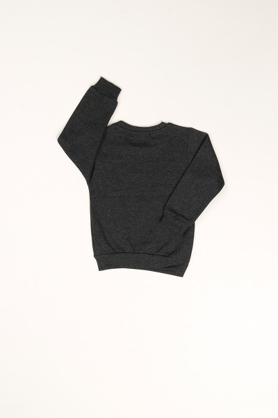 Antrasit Dırt Track Baskılı Şardonlu Erkek Çocuk Sweat 80961
