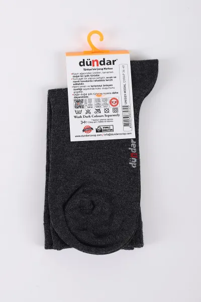Antrasit Dört Mevsim Unisex Modal Çorap (36-40) 423046
