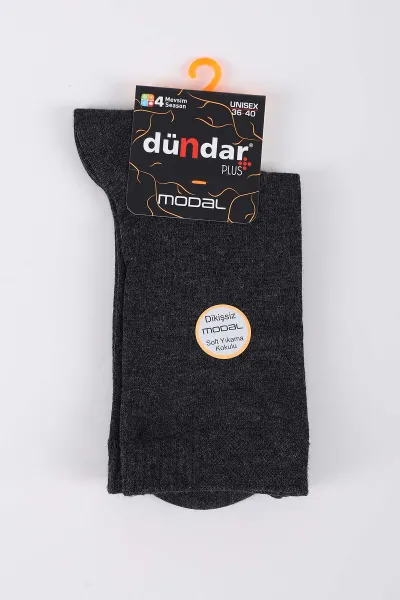 Antrasit Dört Mevsim Unisex Modal Çorap (36-40) 423046