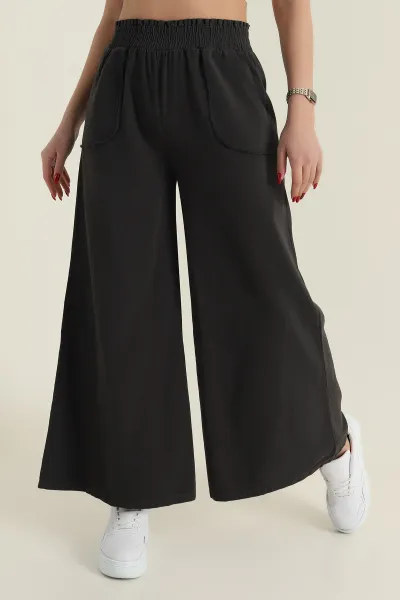 Antrasit Gabardin İspanyol Paça Kadın Pantolon 426639