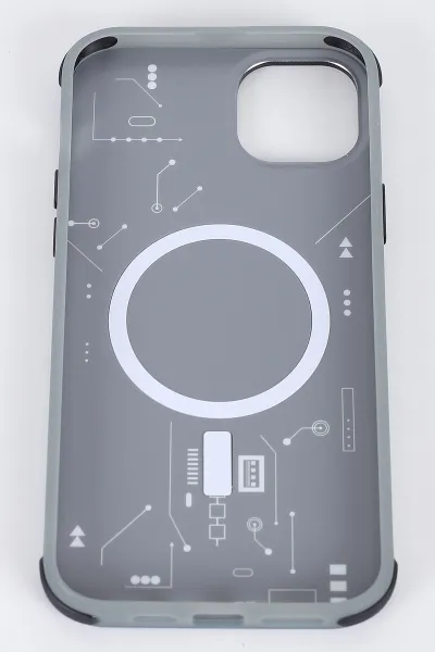 Antrasit İPhone 12 Uyumlu Magsafe Özellikli Energy Serisi Sert Slikon Telefon Kılıfı 390795