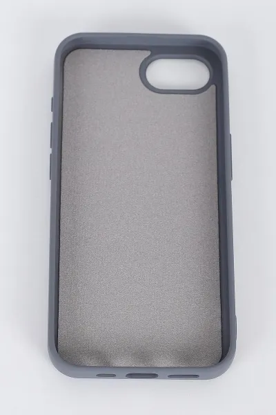 Antrasit İPhone SE4 16E Uyumlu Taş Detaylı Glare Serisi Sert Slikon Telefon Kılıfı 396952