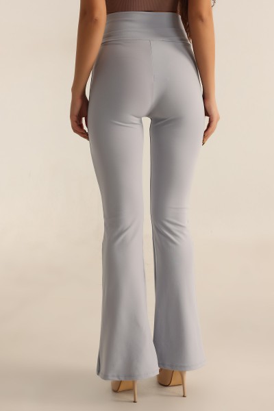 Antrasit İspanyol Paça YIrtmaçlı Bayan Pantalon 198826