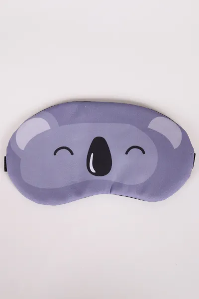 Antrasit Koala Yüzü Baskılı Göz&Uyku Bandı 479198