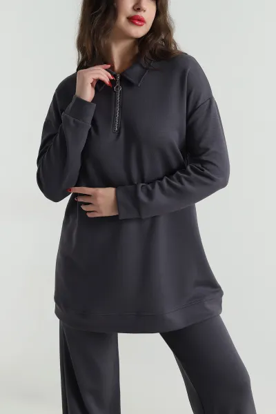 Antrasit Oysho Kadın Tunik Pantolon İkili Takım 496786