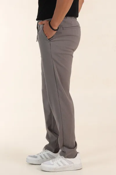 Antrasit Regular Fit Dokulu Bel Lastikli Erkek Pantolon 382284