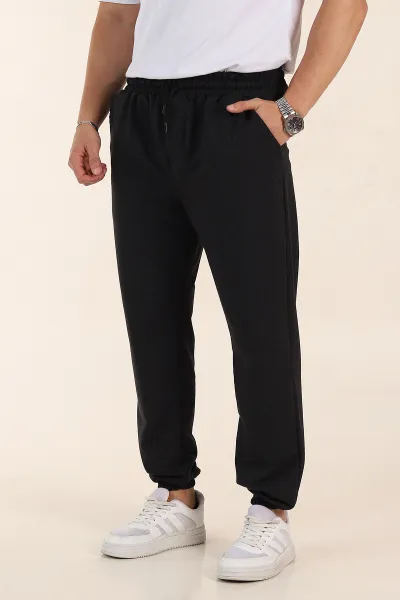 Antrasit Regular Fit İki İp Paça Lastikli Erkek Eşofman Altı 365347