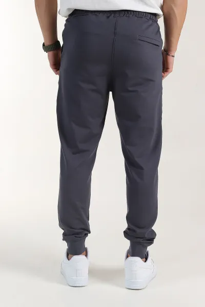 Antrasit Regular Fit Şerit Detaylı Paça Lastikli Erkek Eşofman Altı 402374
