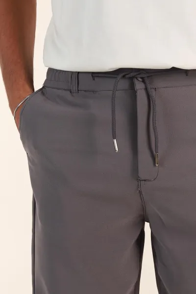 Antrasit Relaxed Fit Double Kumaş Duble Paça Erkek Şort 382255