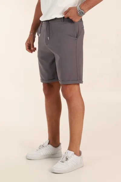 Antrasit Relaxed Fit Double Kumaş Duble Paça Erkek Şort 382255