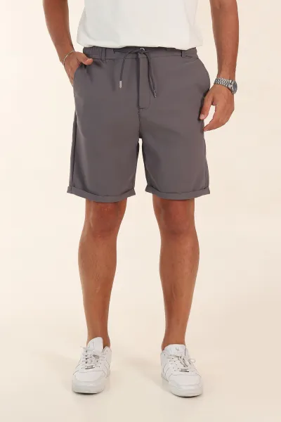 Antrasit Relaxed Fit Double Kumaş Duble Paça Erkek Şort 382255