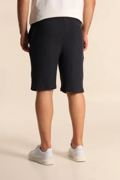Antrasit Relaxed Fit Fitilli Doku Bel Lastikli Erkek Şort 278785
