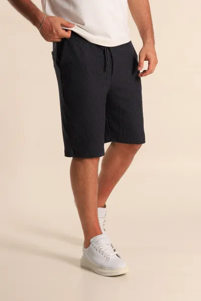 Antrasit Relaxed Fit Fitilli Doku Bel Lastikli Erkek Şort 278785