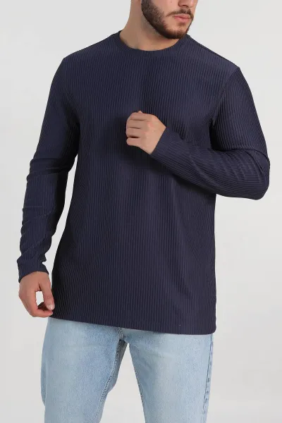 antrasit-relaxed-fit-fitilli-doku-bisiklet-yaka-erkek-sweatshirt-314142
