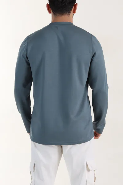 Antrasit Relaxed Fit Oysho Kumaş Nakışlı Yazı Detay Erkek Sweatshirt 399395