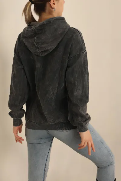 Antrasit Şardonlu Batik Bayan Sweat 239712