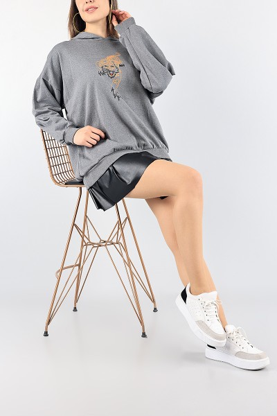 Antrasit Şardonlu Bayan Sweat 88342