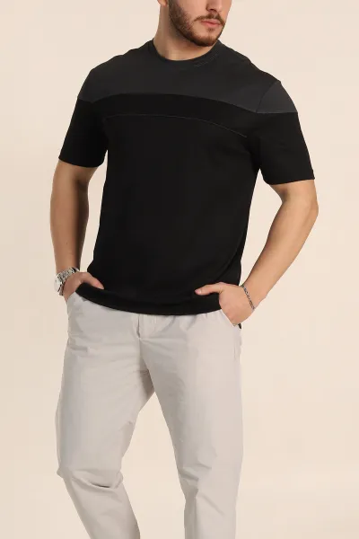 antrasit-siyah-cift-renk-regular-fit-jakarli-erkek-tisort-346246