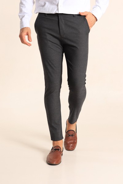 Antrasit Slim Fit Desenli Erkek Pantolon 213132