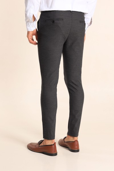 Antrasit Slim Fit Desenli Erkek Pantolon 213132
