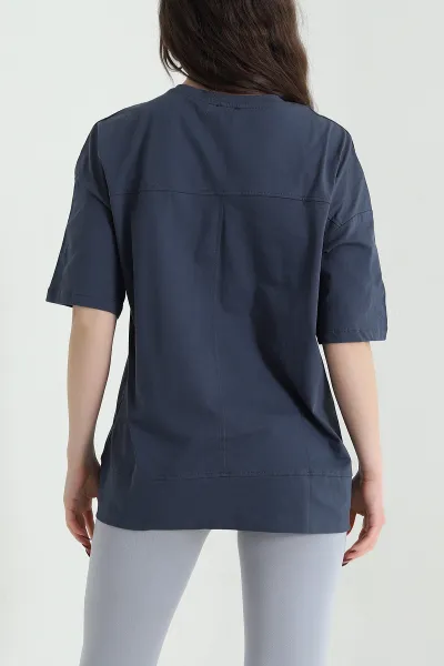 Antrasit Süprem Oversize Kadın Tişört 437868