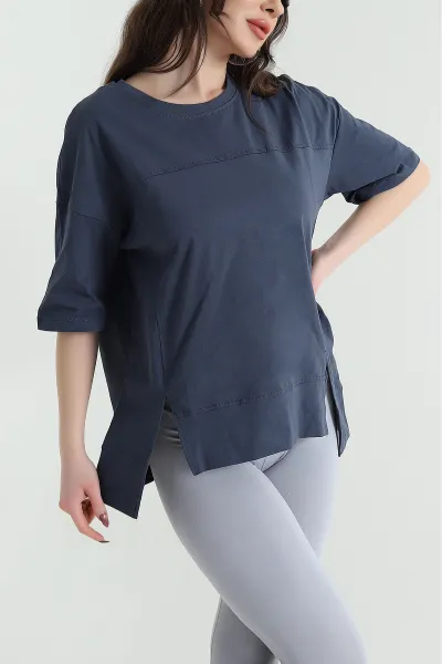 Antrasit Süprem Oversize Kadın Tişört 437868